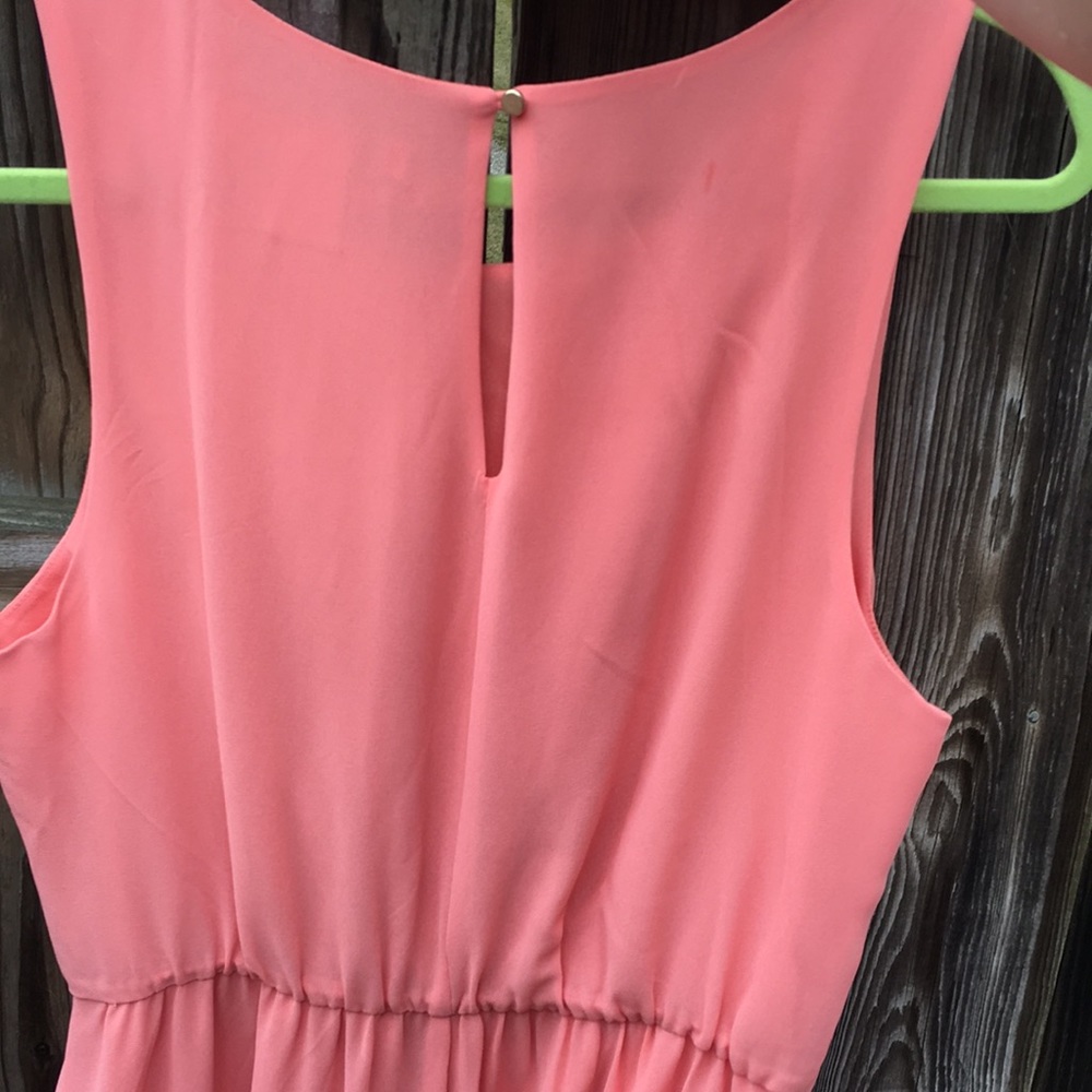 🌸 🍑 High-Low Peach Dress - Picture 3 of 3